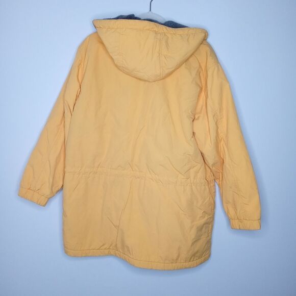 Eddie Bauer yellow jacket with gray fleece lining size small - Picture 6 of 10